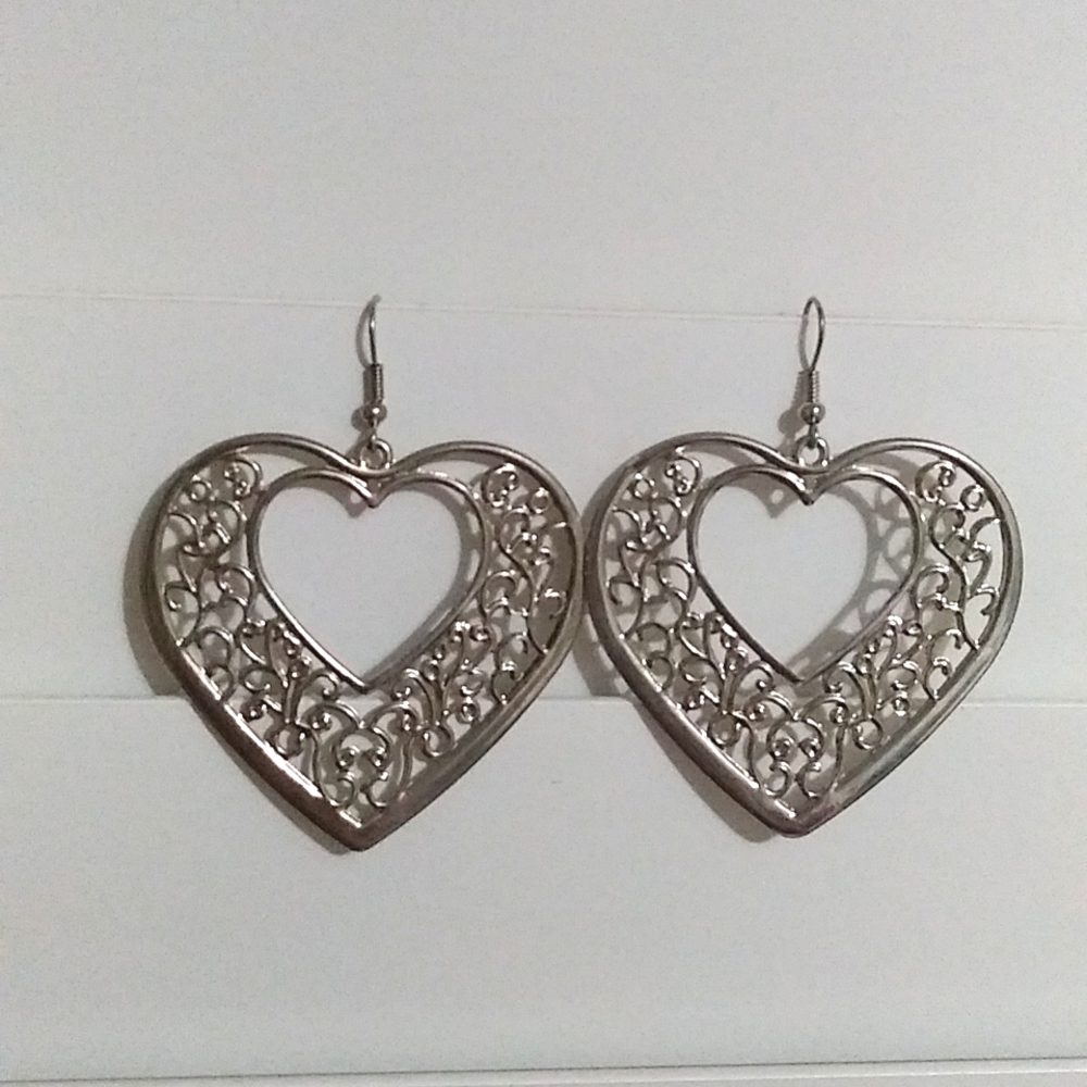 Plastic Heart Earrings